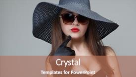  Presentation with black women - Amazing presentation theme having women hats - young woman in black hat backdrop and a coral colored foreground