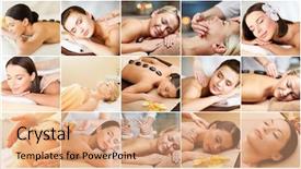  Presentation with women body - Audience pleasing slide set consisting of women having facial or body backdrop and a coral colored foreground