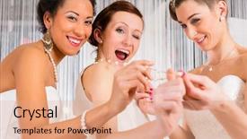  Presentation with women mechanics - Colorful slides enhanced with women having fun while bridal backdrop and a coral colored foreground