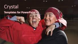  Presentation with ice rink - Amazing presentation theme having combastion - some red matches isolated backdrop and a white colored foreground