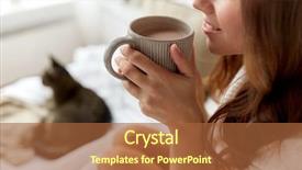  Presentation with cacao - Slide deck with women hot - winter cosiness leisure and people background and a red colored foreground