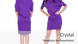  Presentation with rear view mirror - Theme consisting of women in a short purple background and a white colored foreground