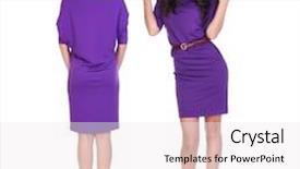  Presentation with rear view mirror - Beautiful PPT theme featuring women in a short purple backdrop and a white colored foreground