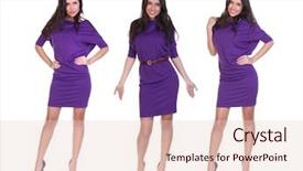  Presentation with mens fashion portrait - Audience pleasing slides consisting of women in a short purple backdrop and a lemonade colored foreground