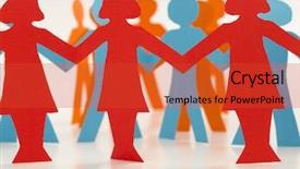  Presentation with business women - Presentation design having women in business ladies first background and a red colored foreground