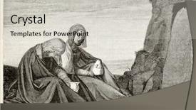  Presentation with holy - Amazing presentation theme having women in front of jesus backdrop and a light gray colored foreground