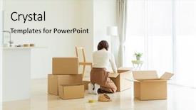  Presentation with moving - Cool new PPT layouts with miscellanous - women in moving work backdrop and a  colored foreground