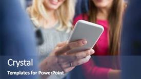  Presentation with road bus - Slide set featuring women in travel bus background and a ocean colored foreground