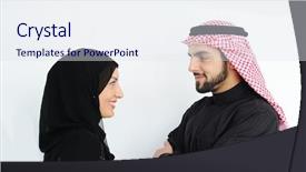  Presentation with muslim - Cool new presentation theme with women islam - muslim arabic couple together indoors backdrop and a sky blue colored foreground