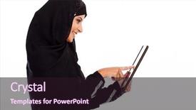  Presentation with eastern - Slide set with women islam - pretty middle eastern woman using background and a wine colored foreground