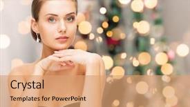  Presentation with luxury diamond - Cool new presentation theme with women jewlery accessories - beauty luxury people holidays backdrop and a coral colored foreground