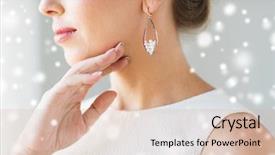  Presentation with christmas holidays - Amazing PPT theme having women jewlery accessories - christmas holidays jewelry people backdrop and a lemonade colored foreground