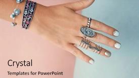  Presentation with jewelry - Cool new presentation with women jewlery accessories - female hand with jewelry backdrop and a lemonade colored foreground