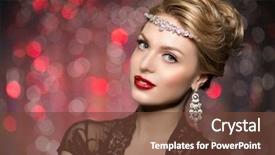  Presentation with luxury diamond - Slide set with women jewlery accessories - high-fashion model girl beauty woman background and a tawny brown colored foreground
