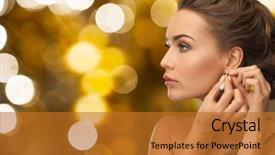  Presentation with luxury diamond - Slide set featuring women jewlery accessories - people holidays jewelry and luxury background and a gold colored foreground