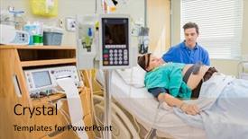  Presentation with man looking up happy - Audience pleasing slide set consisting of women labour - mid adult man looking backdrop and a coral colored foreground