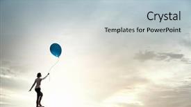  Presentation with women leadership - PPT layouts having women leadership - businesswoman standing on chair background and a lemonade colored foreground