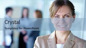  Presentation with pressure washing business proposal pre - Presentation theme enhanced with women leadership - image of pretty business leader background and a light blue colored foreground