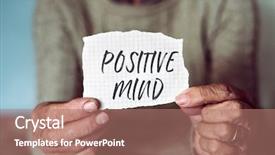  Presentation with mind - Slide set featuring women lifespan - closeup of an old caucasian background and a coral colored foreground