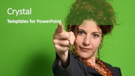  Presentation with managers - Audience pleasing presentation theme consisting of women-managers backdrop and a shamrock green colored foreground