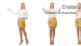 Presentation with look - Slide set consisting of women montage - collage of woman in fashion background and a cream colored foreground
