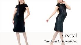  Presentation with black woman - Slides having women montage - pretty pregnant woman in black background and a white colored foreground