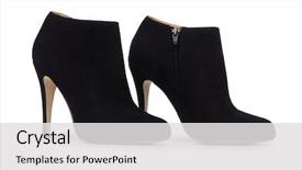  Presentation with shoes - Slide deck consisting of women montage - woman shoes isolated background and a light gray colored foreground