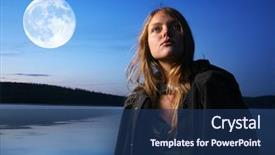  Presentation with outdoors - Amazing theme having women mood - beautiful young woman at night backdrop and a ocean colored foreground
