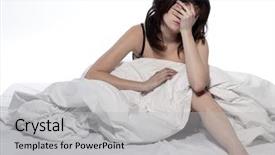  Presentation with white sheet - Presentation having women mood - young woman in a white background and a light gray colored foreground