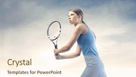 Presentation with professional tennis player athlete man - Beautiful theme featuring women playing sports - beautiful tennis player backdrop and a cream colored foreground