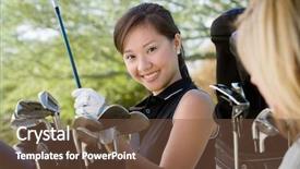  Presentation with women golf - Cool new PPT layouts with surgery - eyesight by the oculist backdrop and a light gray colored foreground