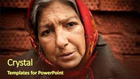  Presentation with homeless women - Cool new presentation with concept conceptual black cross or religion symbol silhouette in grass over a sunset or sunrise sky with sunlight clouds background backdrop and a tawny brown colored foreground