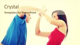  Presentation with man and woman - Beautiful PPT theme featuring women protection domestic voilence - man and woman conflict home backdrop and a  colored foreground