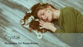  Presentation with green fashion - Presentation theme with women-s-beauty-and-fashion background and a mint green colored foreground