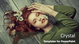  Presentation with cosmetics natural - Slide deck consisting of women-s-beauty-and-fashion background and a tawny brown colored foreground