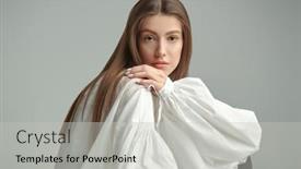  Presentation with women health - Presentation theme having women-s-beauty-and-health background and a light gray colored foreground