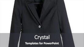  Presentation with black women - Beautiful slide deck featuring women's black classic jacket backdrop and a dark gray colored foreground