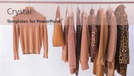  Presentation with women multicultural - Slide deck with women-s-brown-blouses background and a coral colored foreground