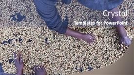  Presentation with ethiopia - Presentation enhanced with women-s-hands-mixing-coffee background and a ocean colored foreground