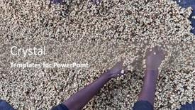  Presentation with ethiopia - PPT theme featuring women-s-hands-mixing-coffee background and a gray colored foreground