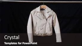  Presentation with black women - Amazing presentation design having women-s-leather-jacket backdrop and a dark gray colored foreground