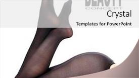  Presentation with black women - Audience pleasing PPT theme consisting of women's legs in black nylons picture with space for your text backdrop and a white colored foreground