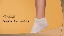  Presentation with socks - PPT layouts having women-s-legs-in-white background and a yellow colored foreground