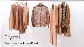  Presentation with brown - Slide deck with women-s-long-brown-coat background and a lemonade colored foreground