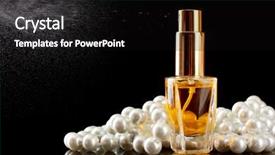  Presentation with black women - Amazing slides having women's perfume in beautiful bottle and beads on black background backdrop and a black colored foreground