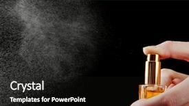  Presentation with black women - Theme with women's perfume in bottle and spraying on black background background and a dark gray colored foreground