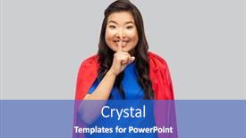  Presentation with women making - Presentation design enhanced with women-s-power-secret background and a teal colored foreground