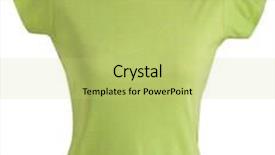  Presentation with mannequin - Cool new slides with women's t-shirt on a mannequin isolated on white background backdrop and a yellow colored foreground