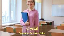  Presentation with portrait happy family smiling - Theme having women school - portrait of happy teacher background and a  colored foreground