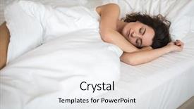  Presentation with amur leopard sleeping - Slide deck enhanced with women shormones - beautiful young woman sleeping background and a white colored foreground